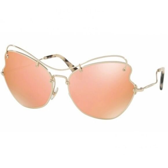Miu Miu Sunglasses Pink/Gold Mirror - Picture 1 of 6